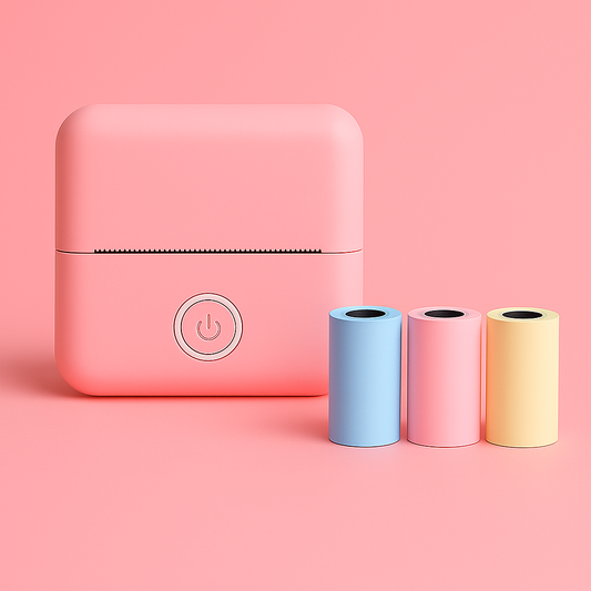 Mini Imprimante Thermique Portable + 3 Recharges Couleur Non-Adhésif